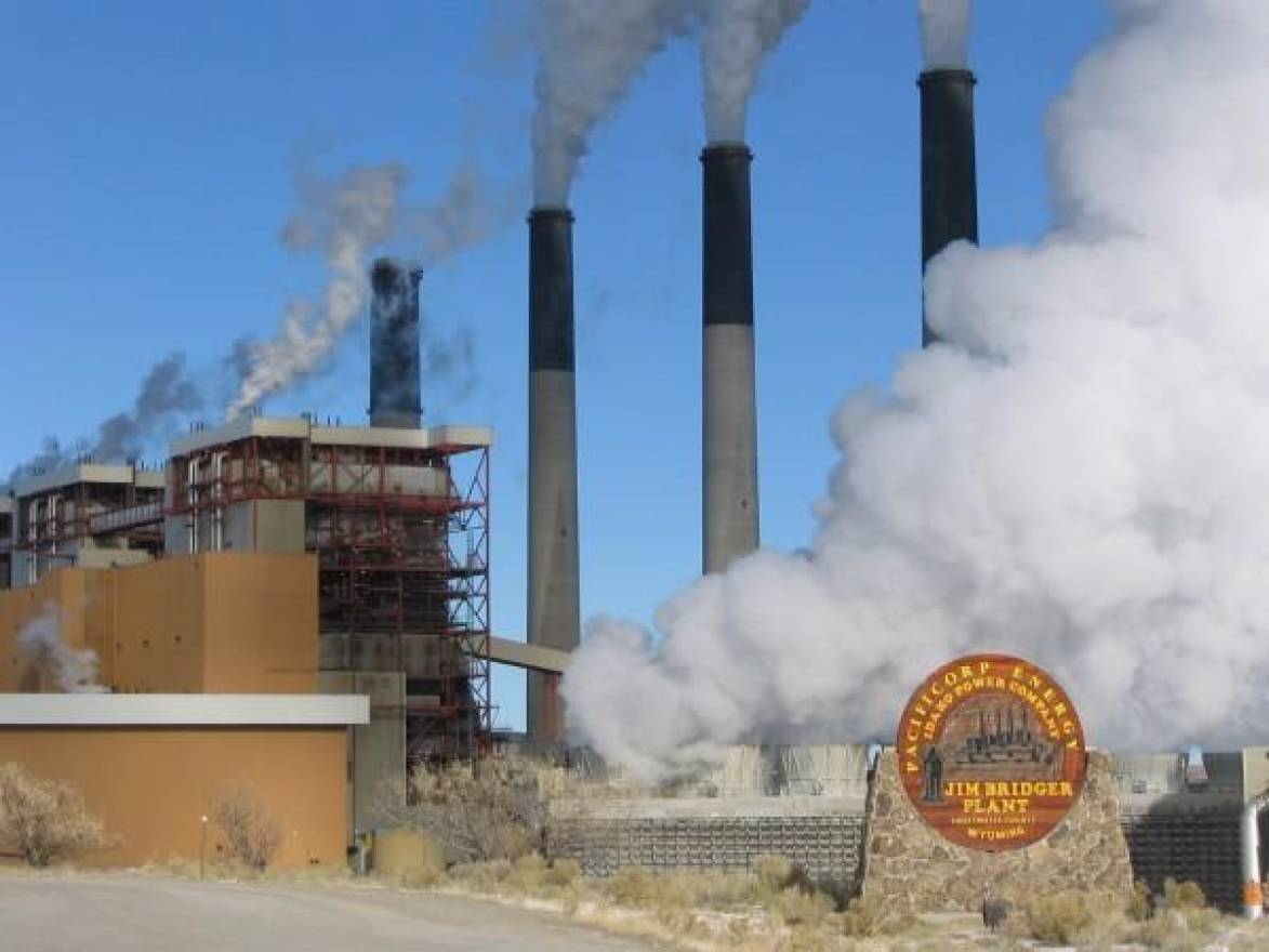 The Jim Bridger coal plant in Wyoming